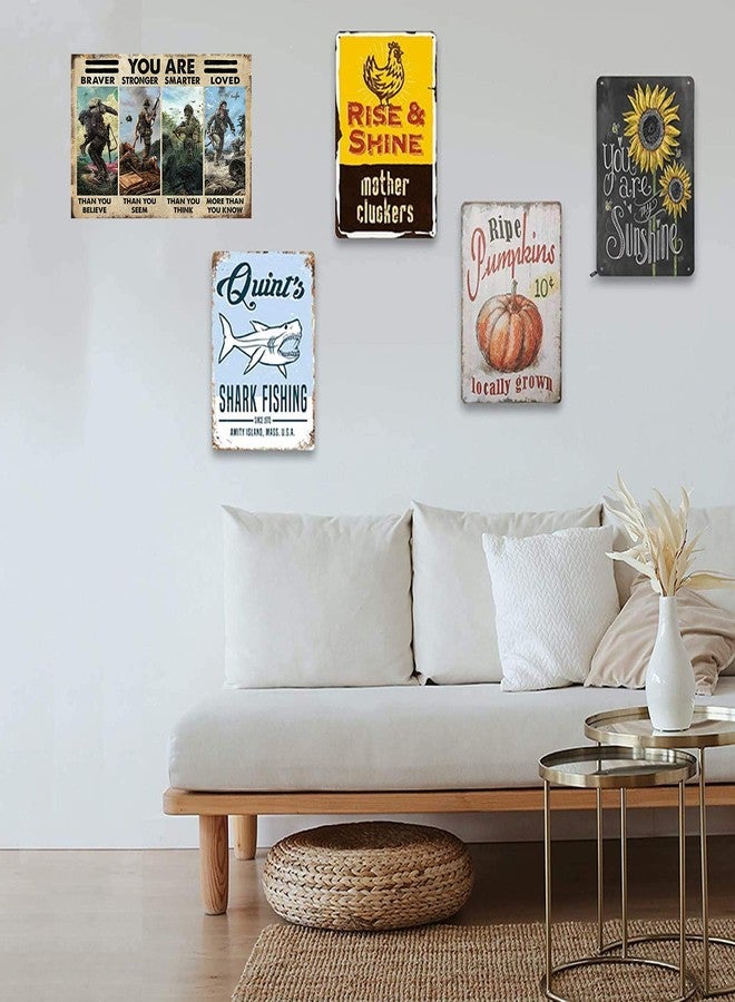 Cusde Memorial Day Veteran Tin Sign Veteran You are Braver Stronger Sign Army Soldier Poster Gift Home Office Man Cave Coffee Bar Wall Decor 12x8 Inch - Image 5